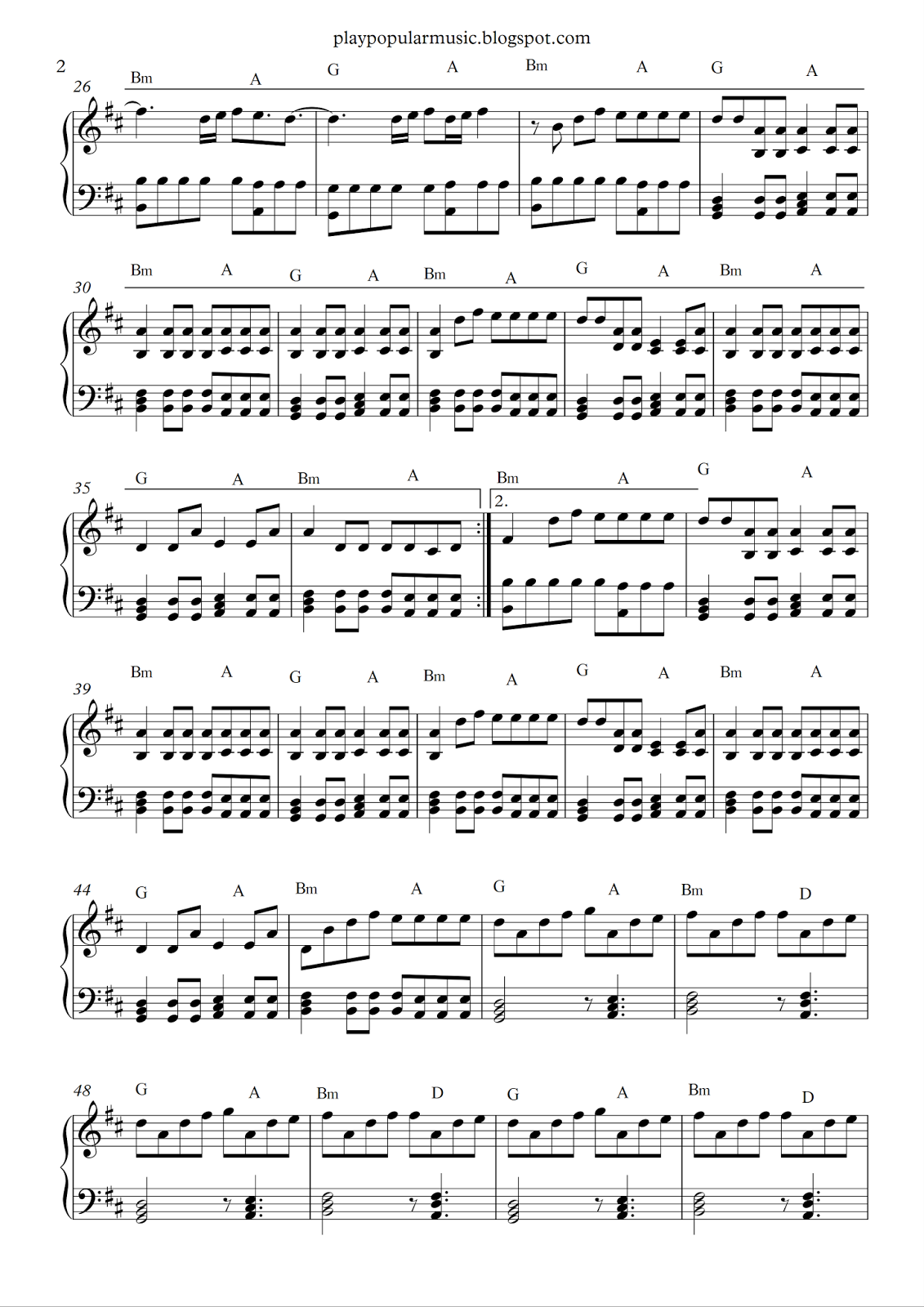 somebody to love piano pdf
