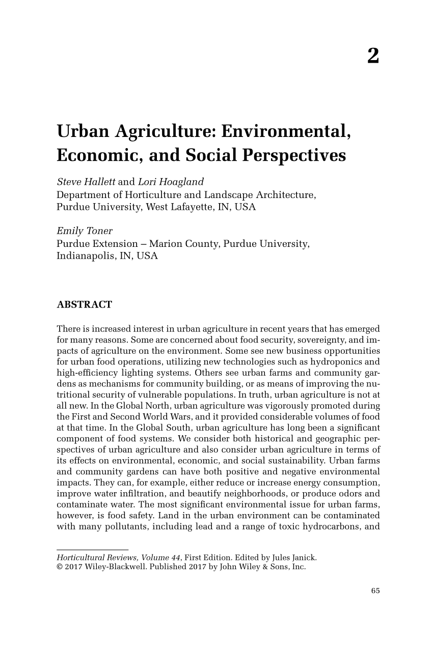 urban agriculture pdf
