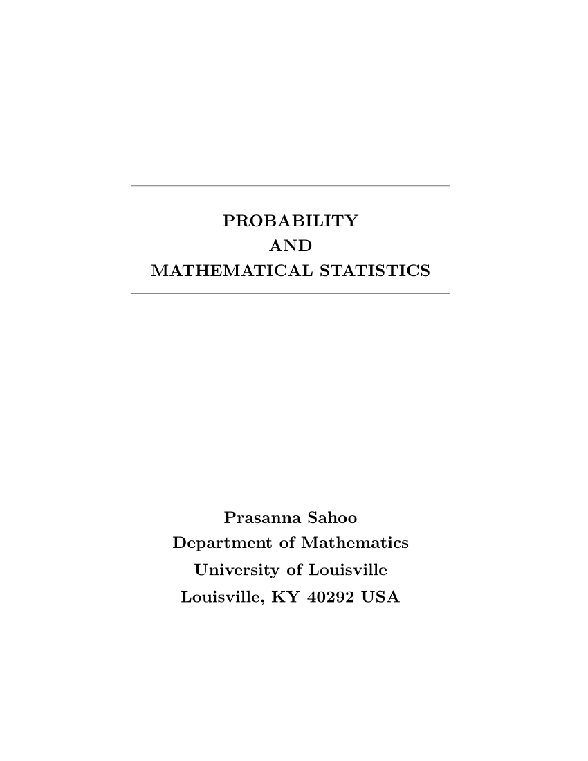 probability and statistics pdf