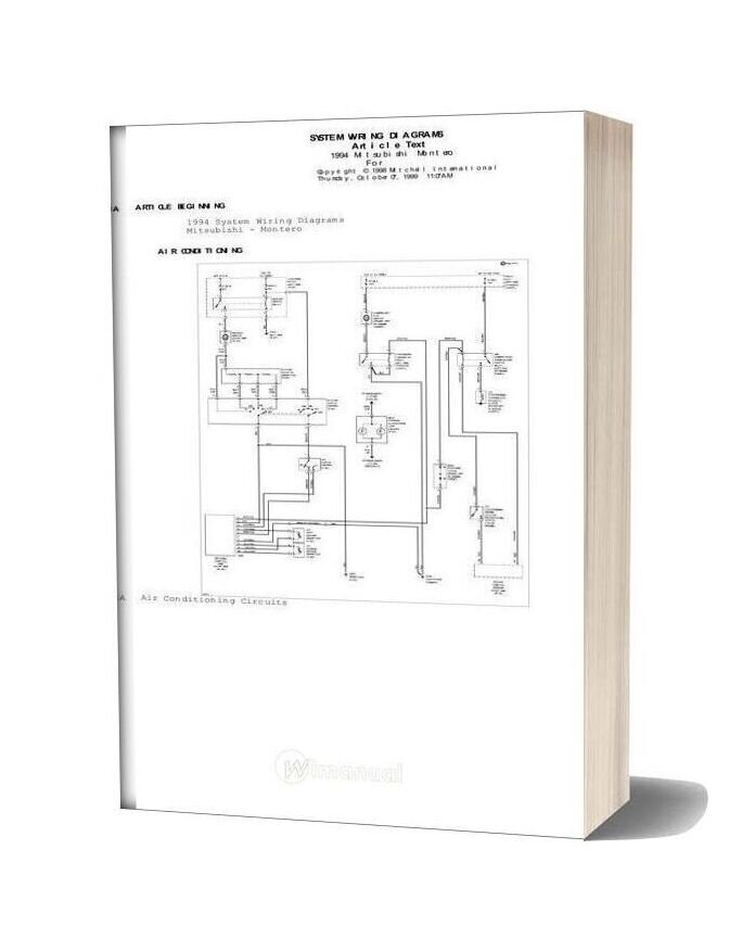 mitsubishi pajero wiring diagrams pdf