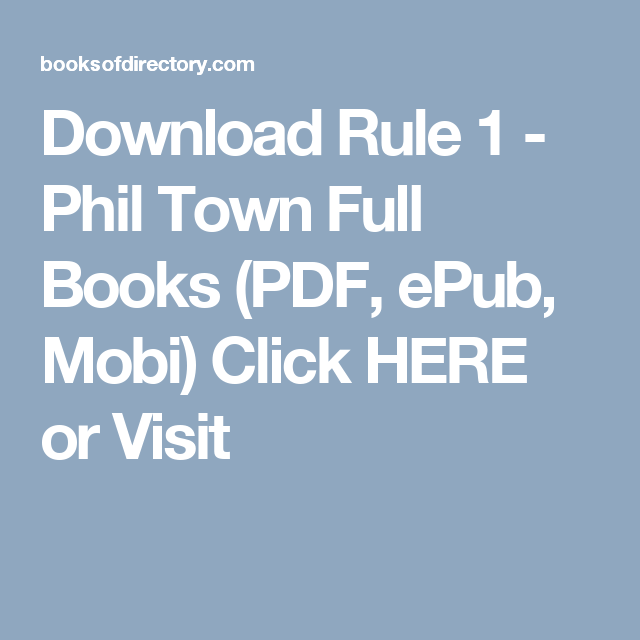 rule 1 phil town pdf download