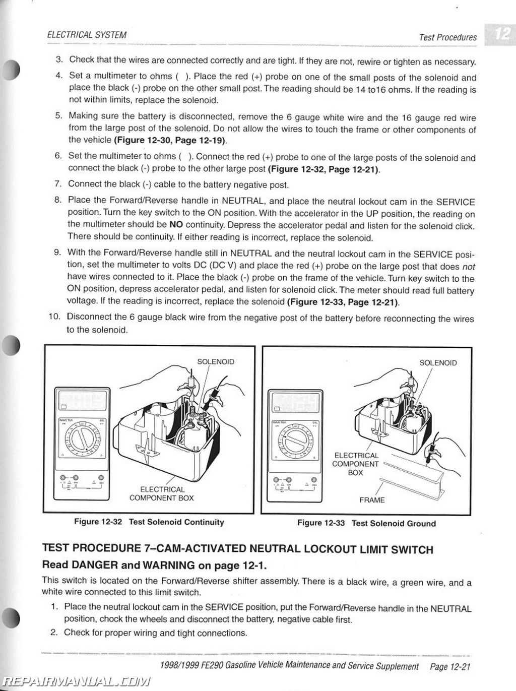 service manual 1998 golf