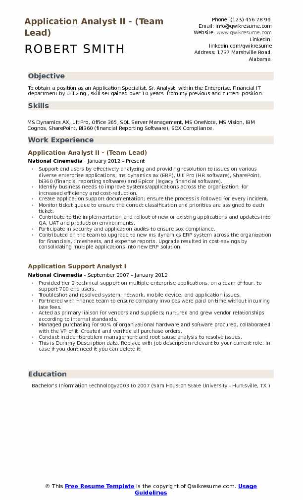 what doea business analyst application specialist